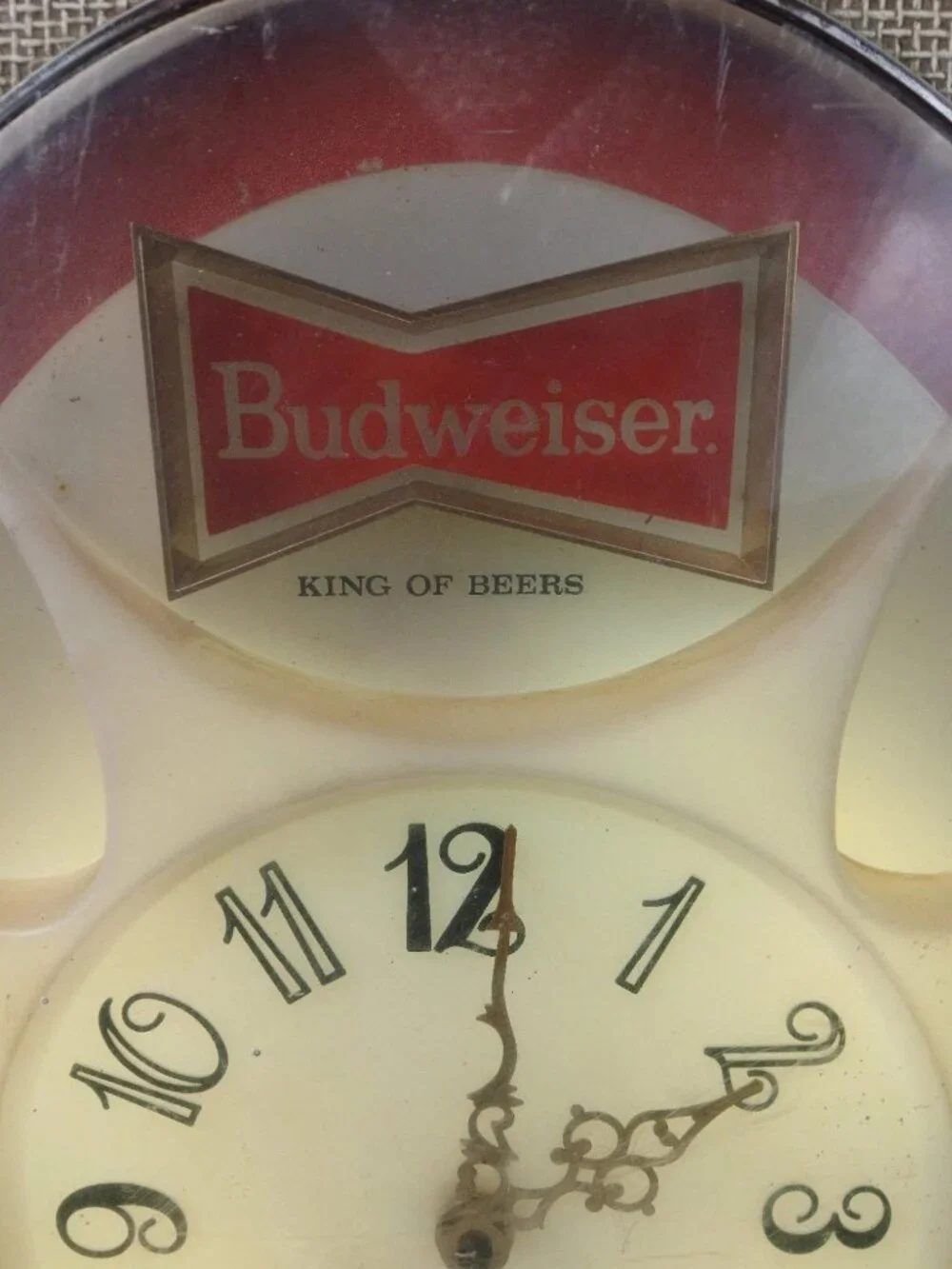 Vintage Budweiser Lighted Clock Sign Anheuser Busch